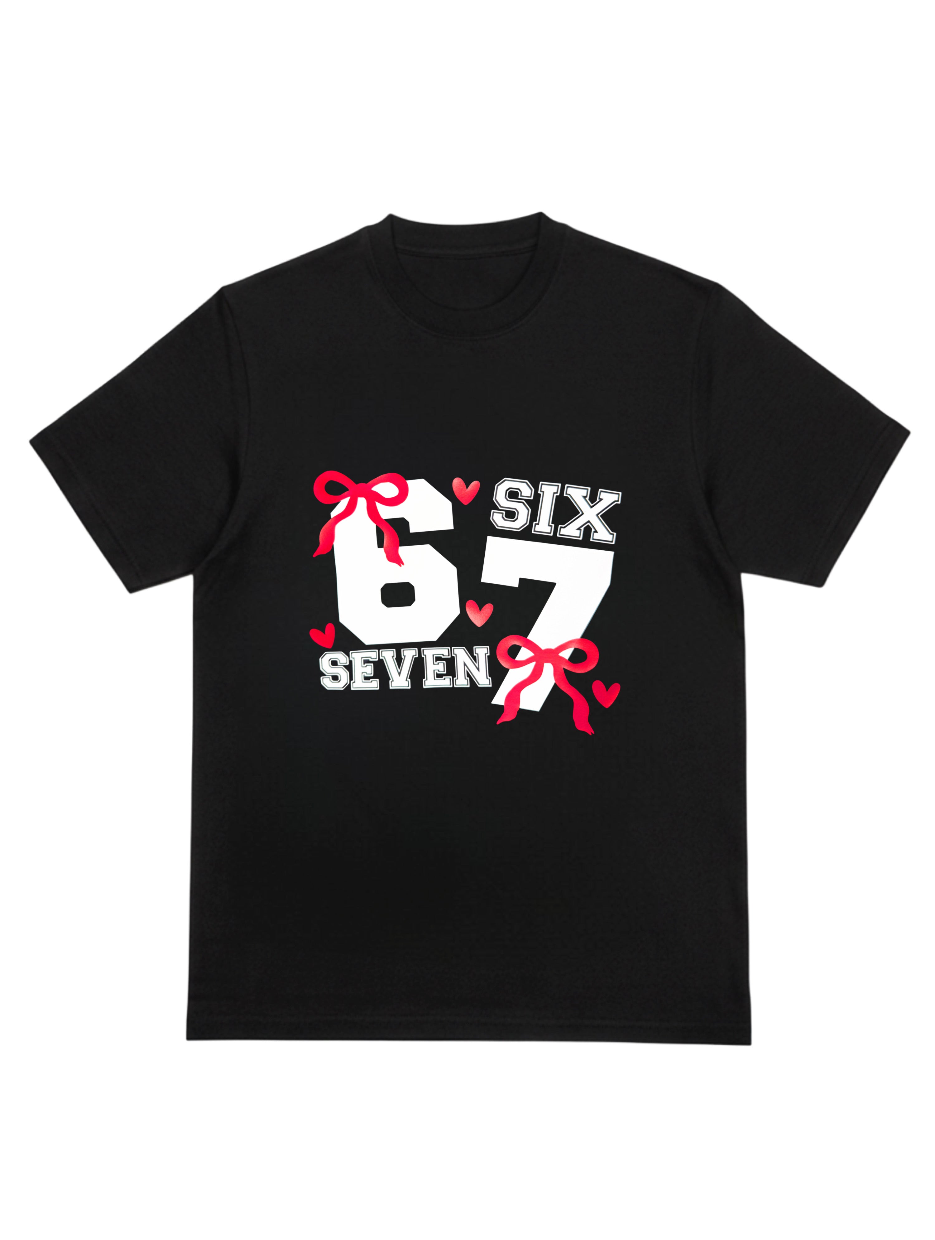 Kids “Six Seven” Bows &amp; Hearts Valentines T-Shirt