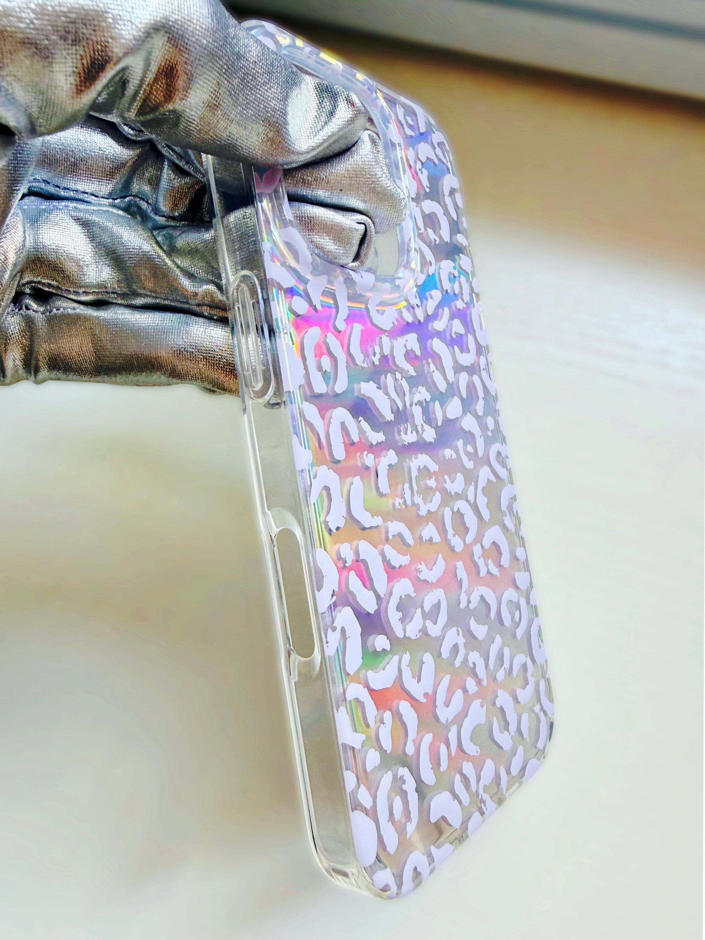 iPhone 16 Pro Iridescent Leopard Phone Case