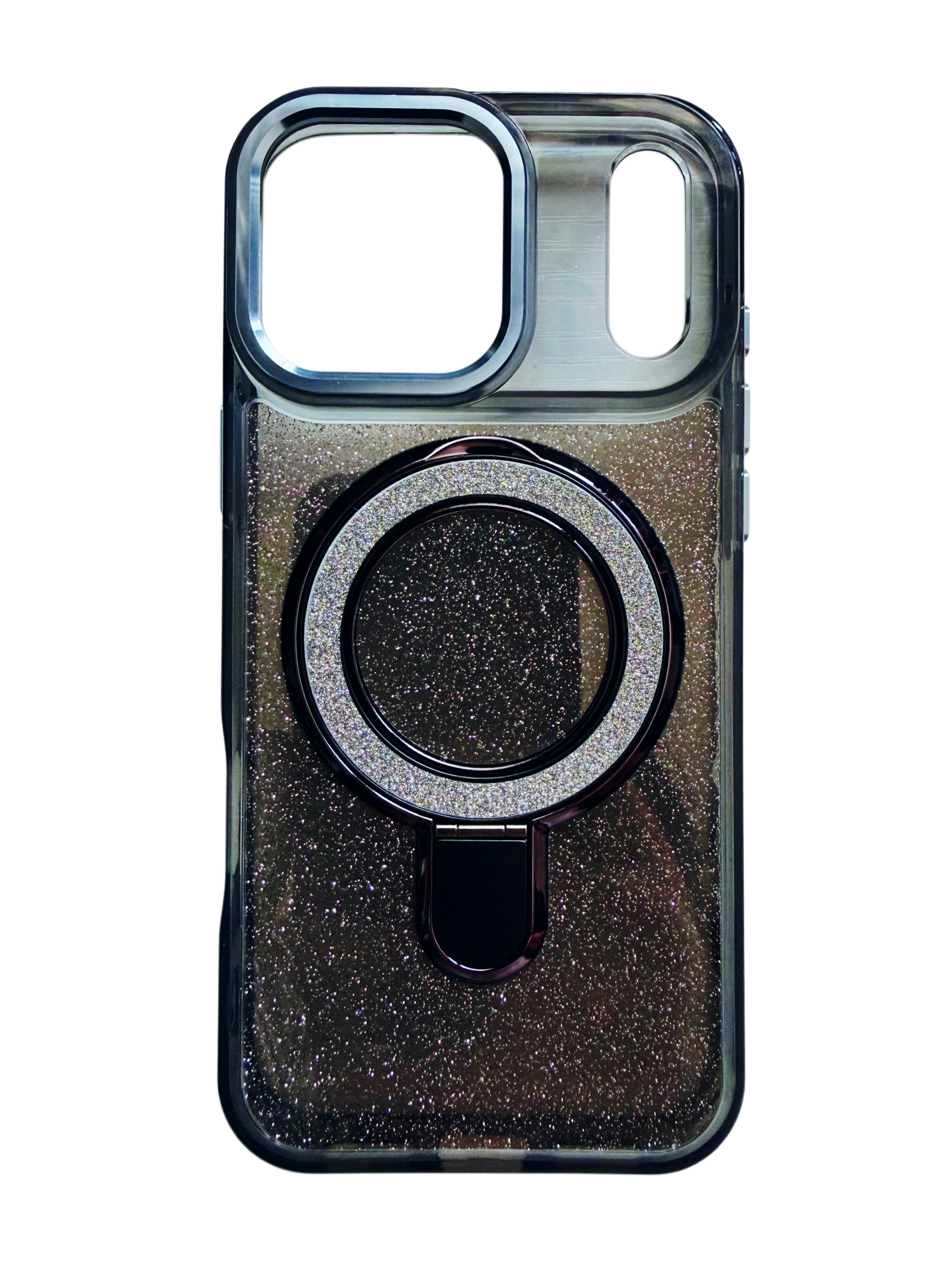 iPhone 17 Pro/Pro Max MagSafe Clear Glitter with Ring Kickstand Phone Case
