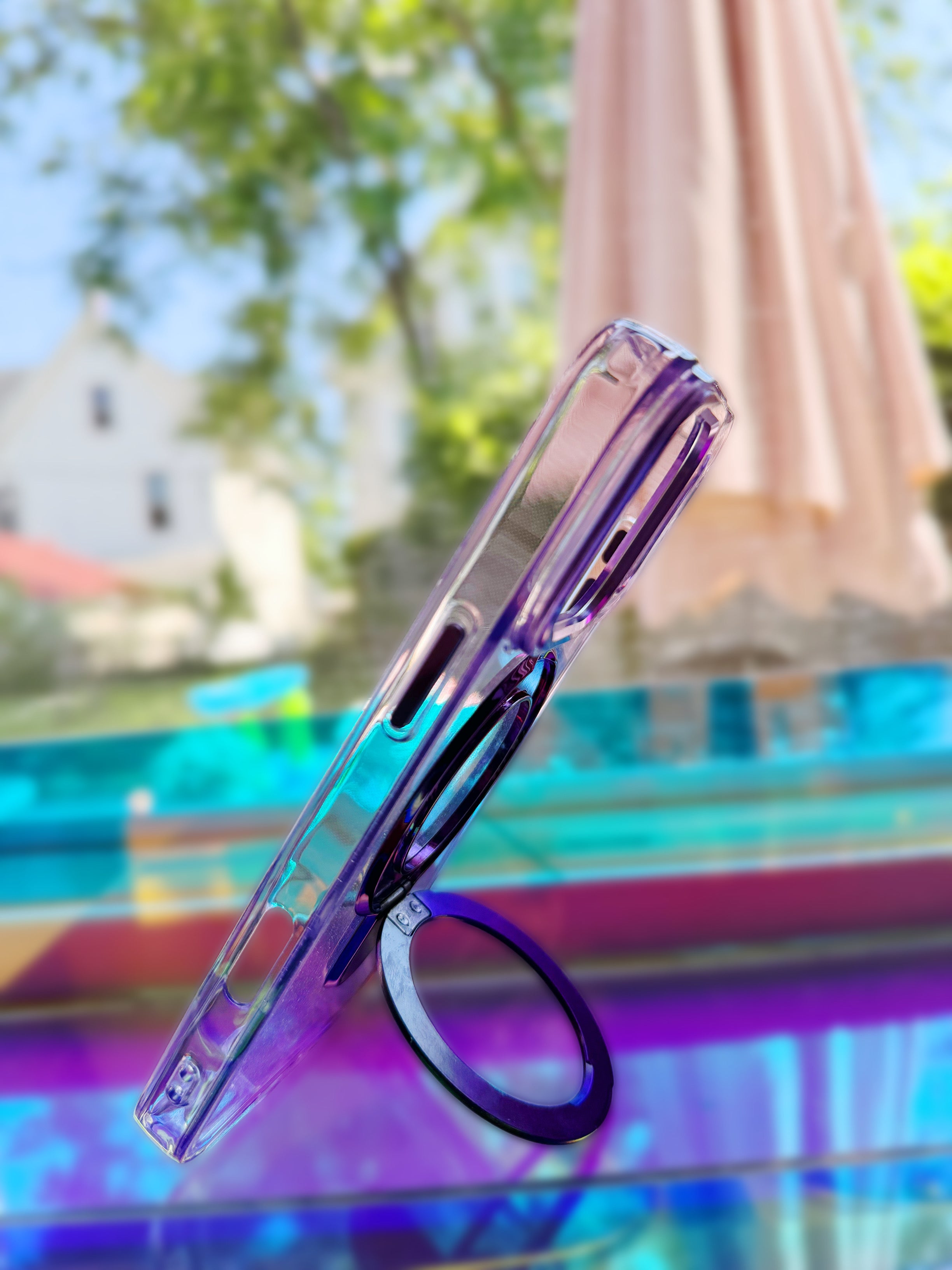 iPhone 17 Pro/Pro Max MagSafe Clear Glitter with Ring Kickstand Phone Case