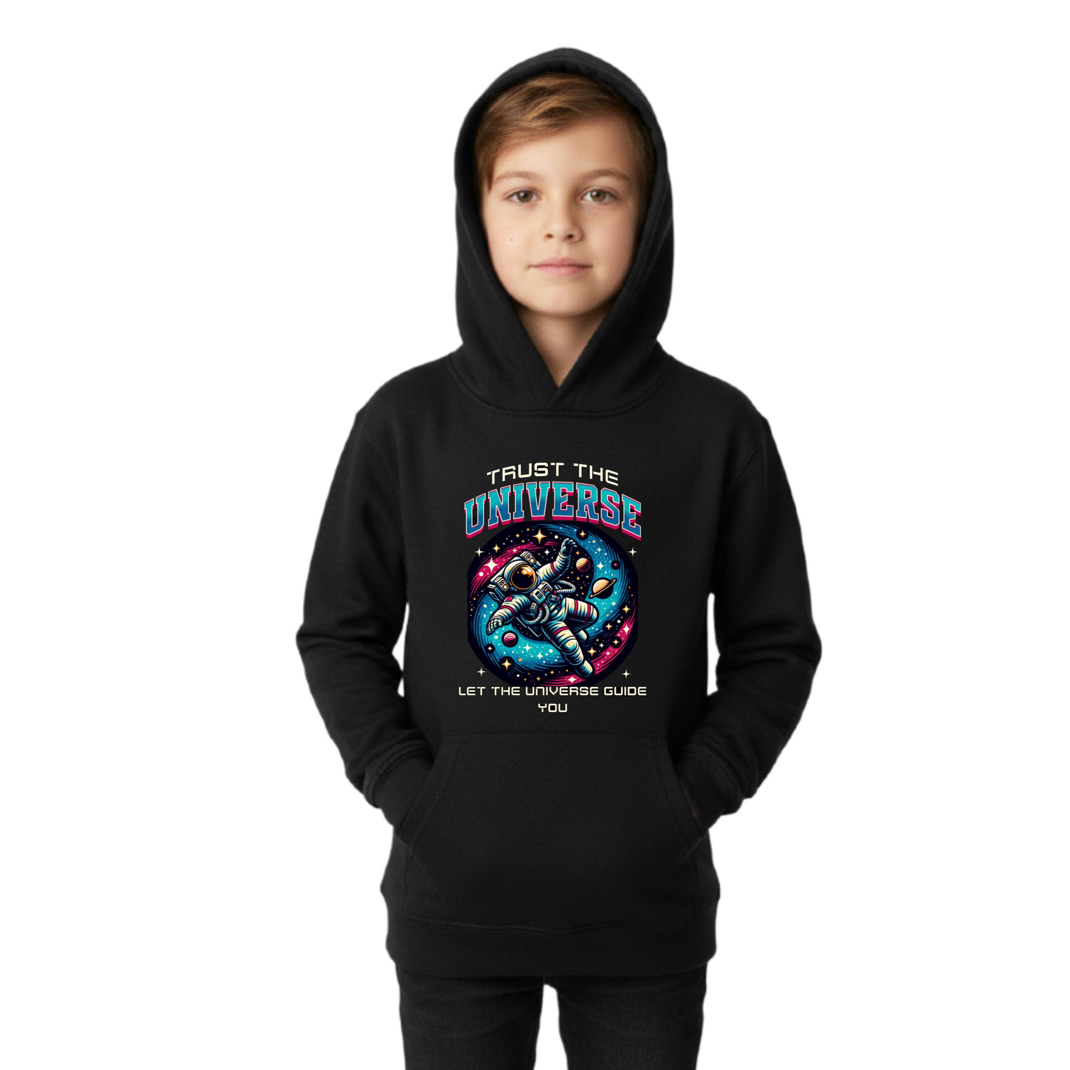 Cosmic Drift - Astronaut Space Aesthetic Kids Hoodie