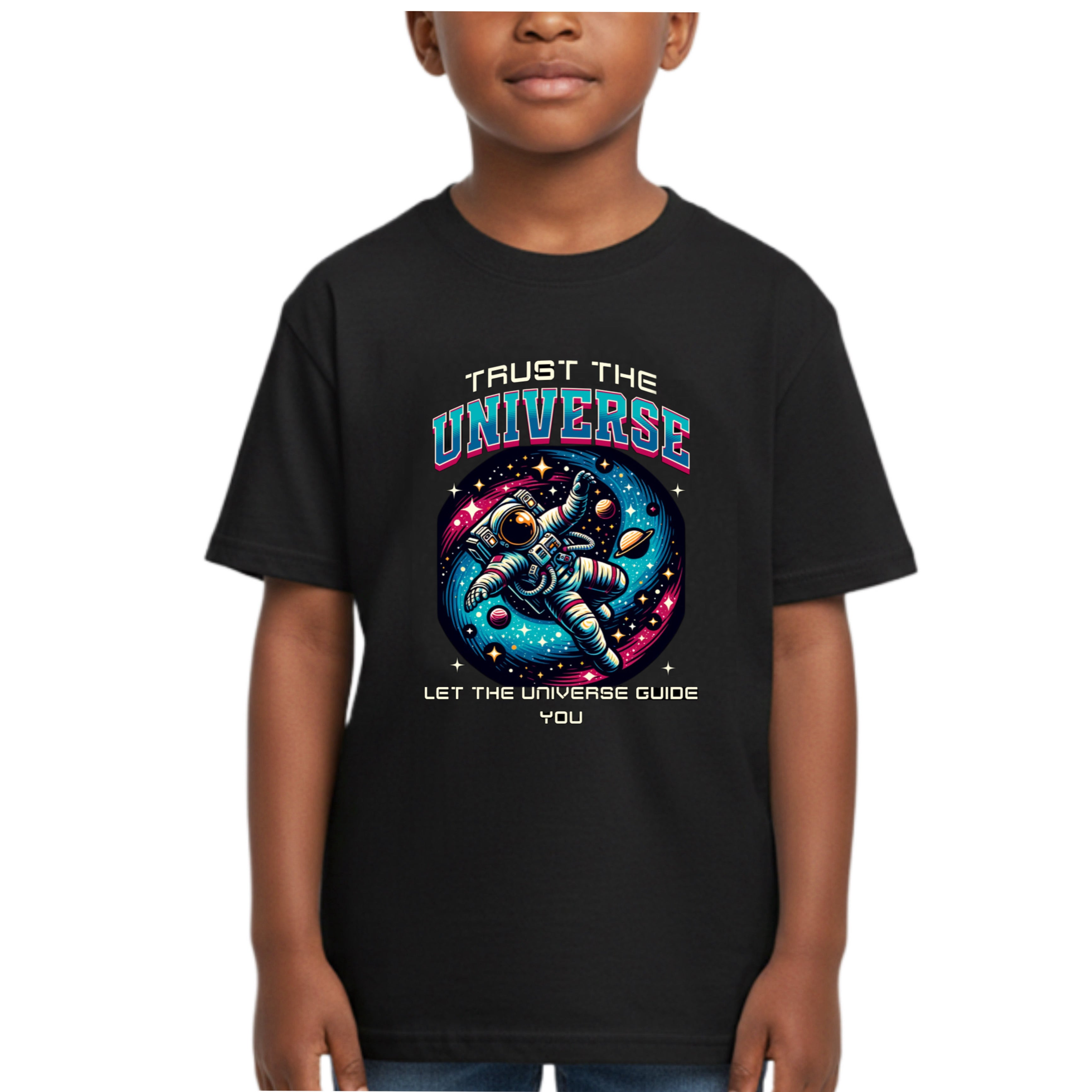 Cosmic Drift - Astronaut Space Aesthetic Kids T- Shirt