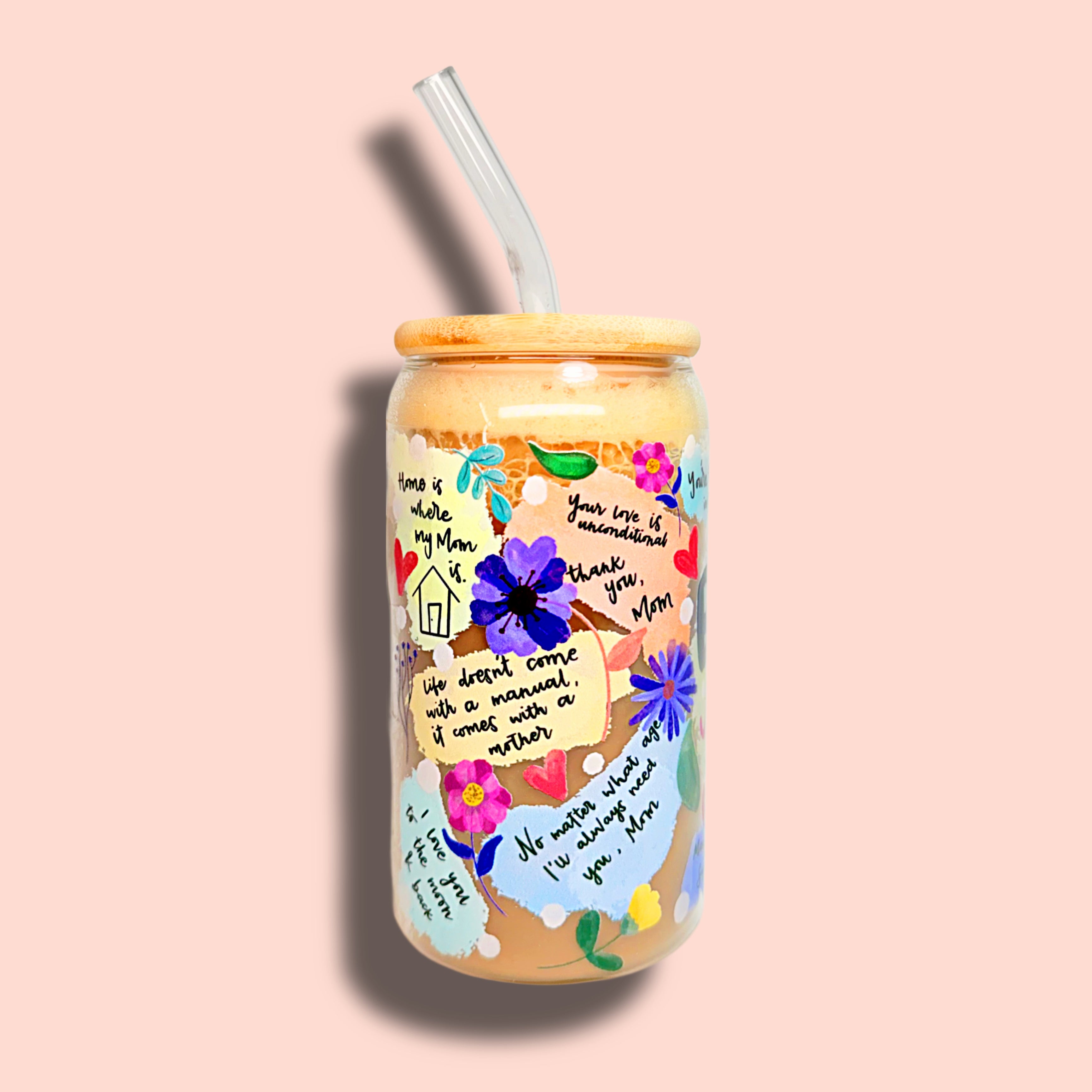Best Mom Ever Glass Cup 16oz