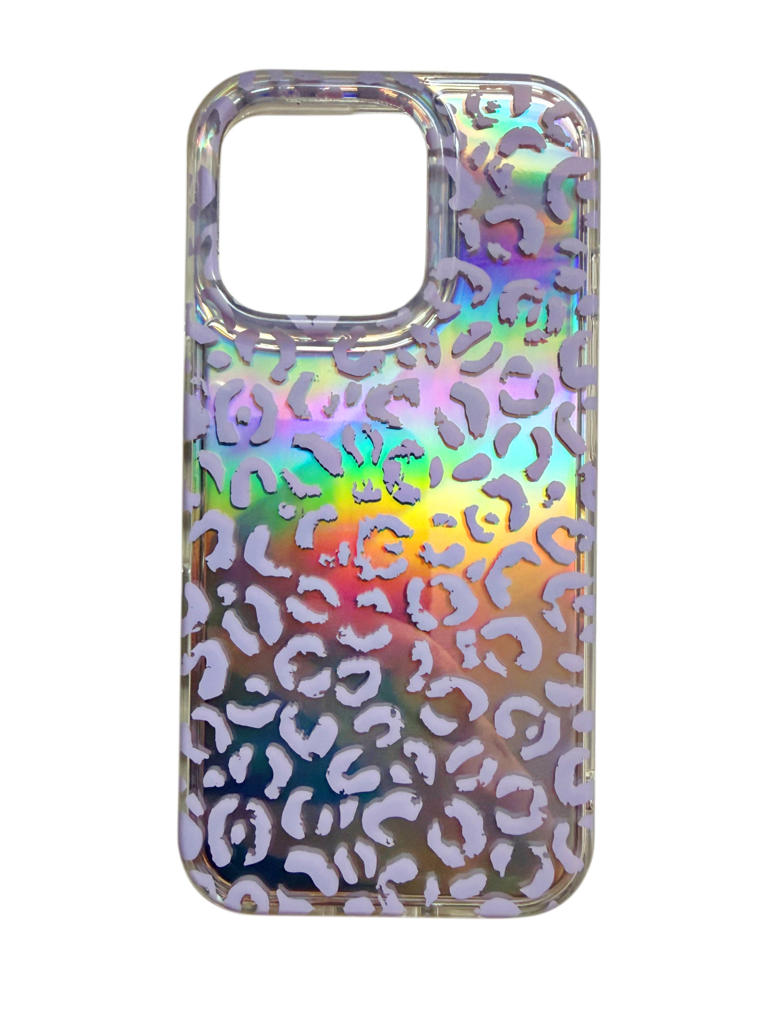 iPhone 16 Pro Iridescent Leopard Phone Case