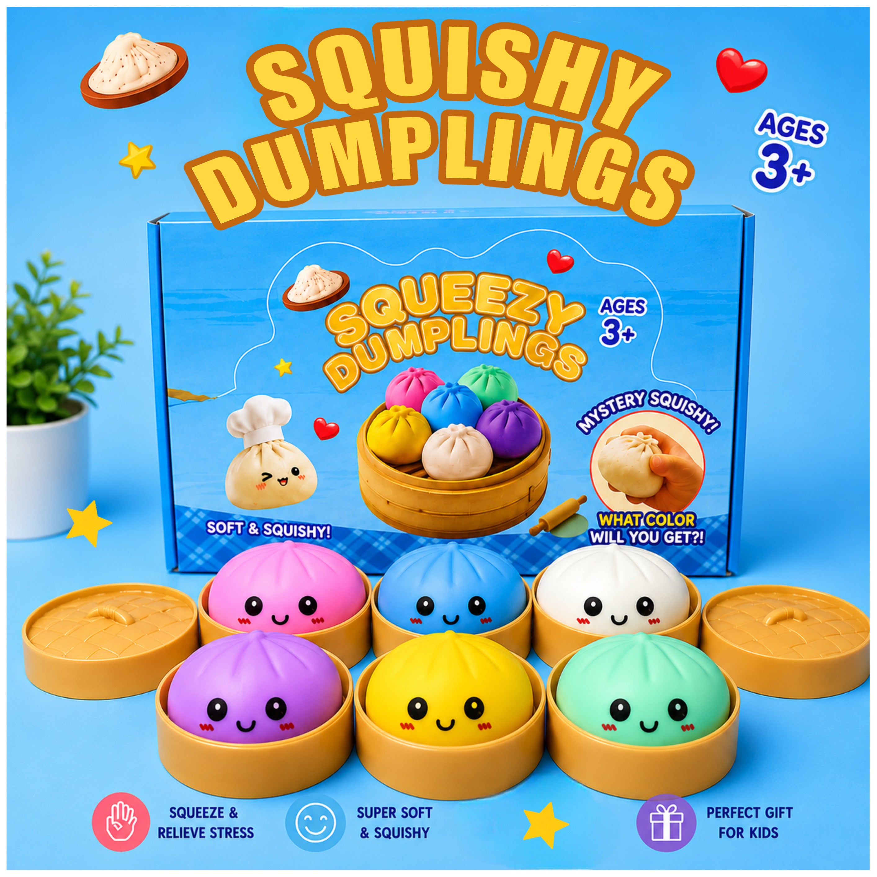 Squishy Dumpling Mystery Squishy Blind Box 1PC