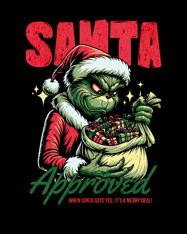 Christmas Character &quot;SANTA APPROVED&quot; T-Shirt