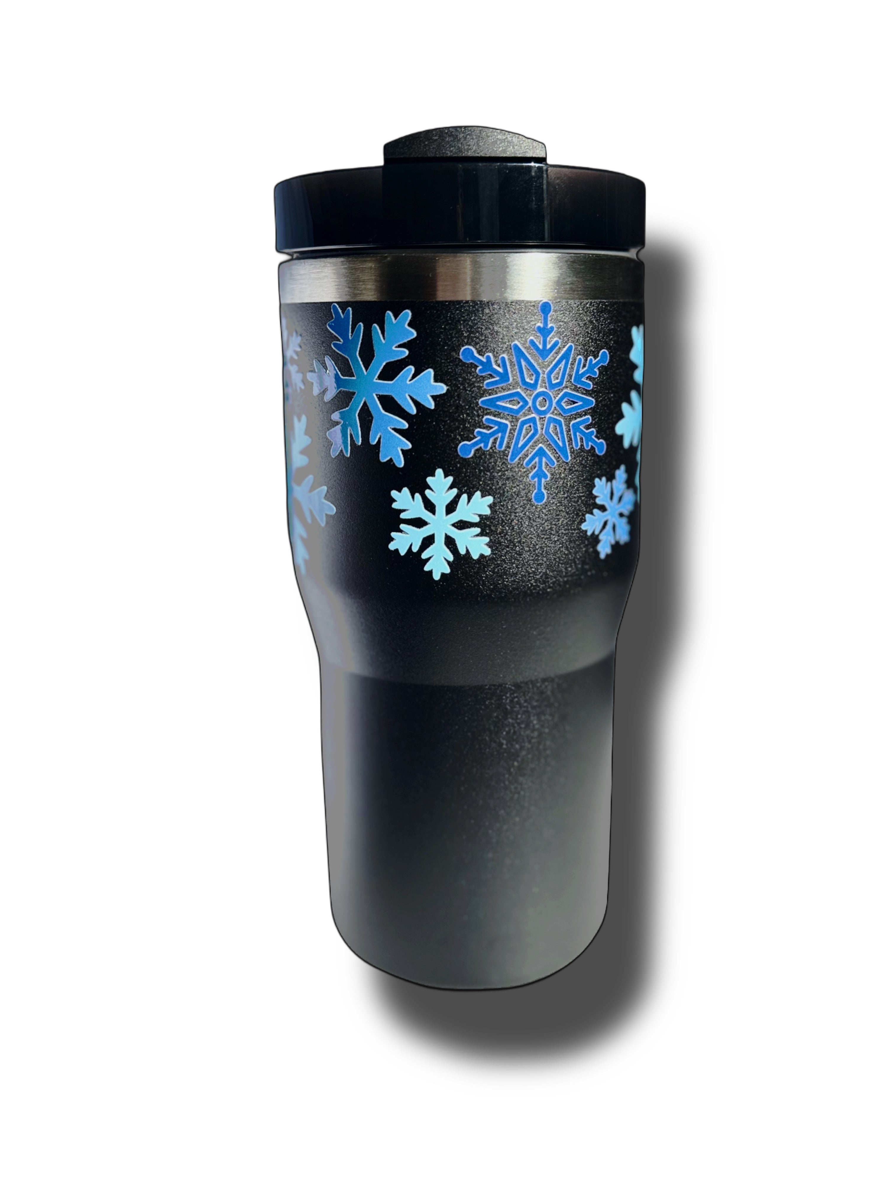 Winter Blue Snowflakes Tumbler 20oz