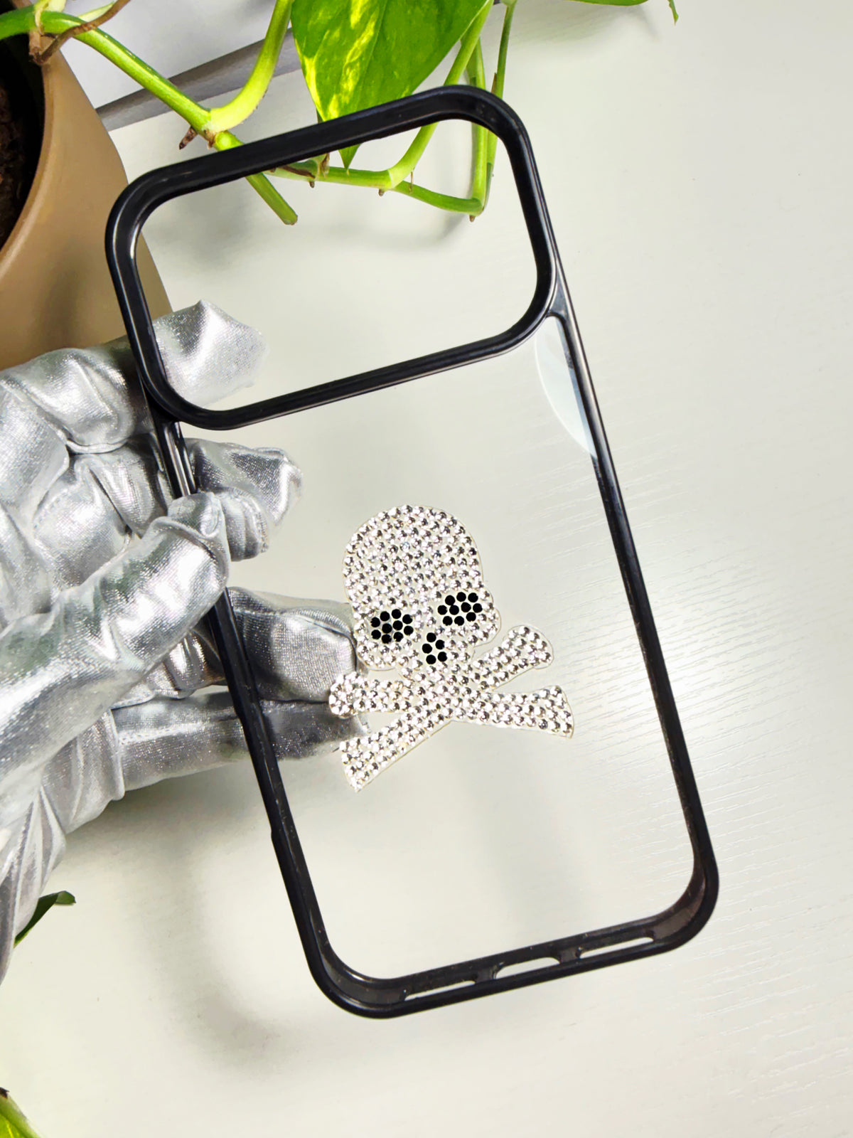 Rhinstone Skull Crush Handmade iPhone Case iPhone 16 Pro/ Pro Max and iPhone 17 Pro/ Pro Max