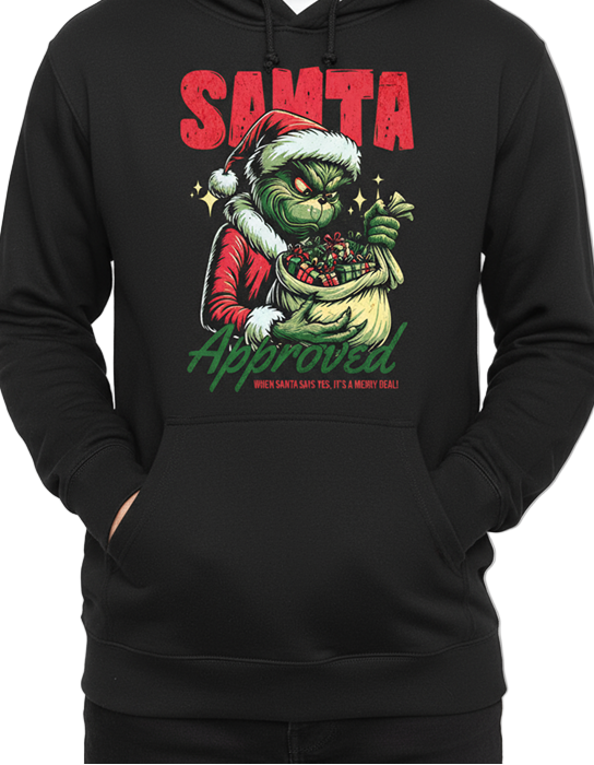 Christmas Character &quot;SANTA APPROVED&quot; Hoodie