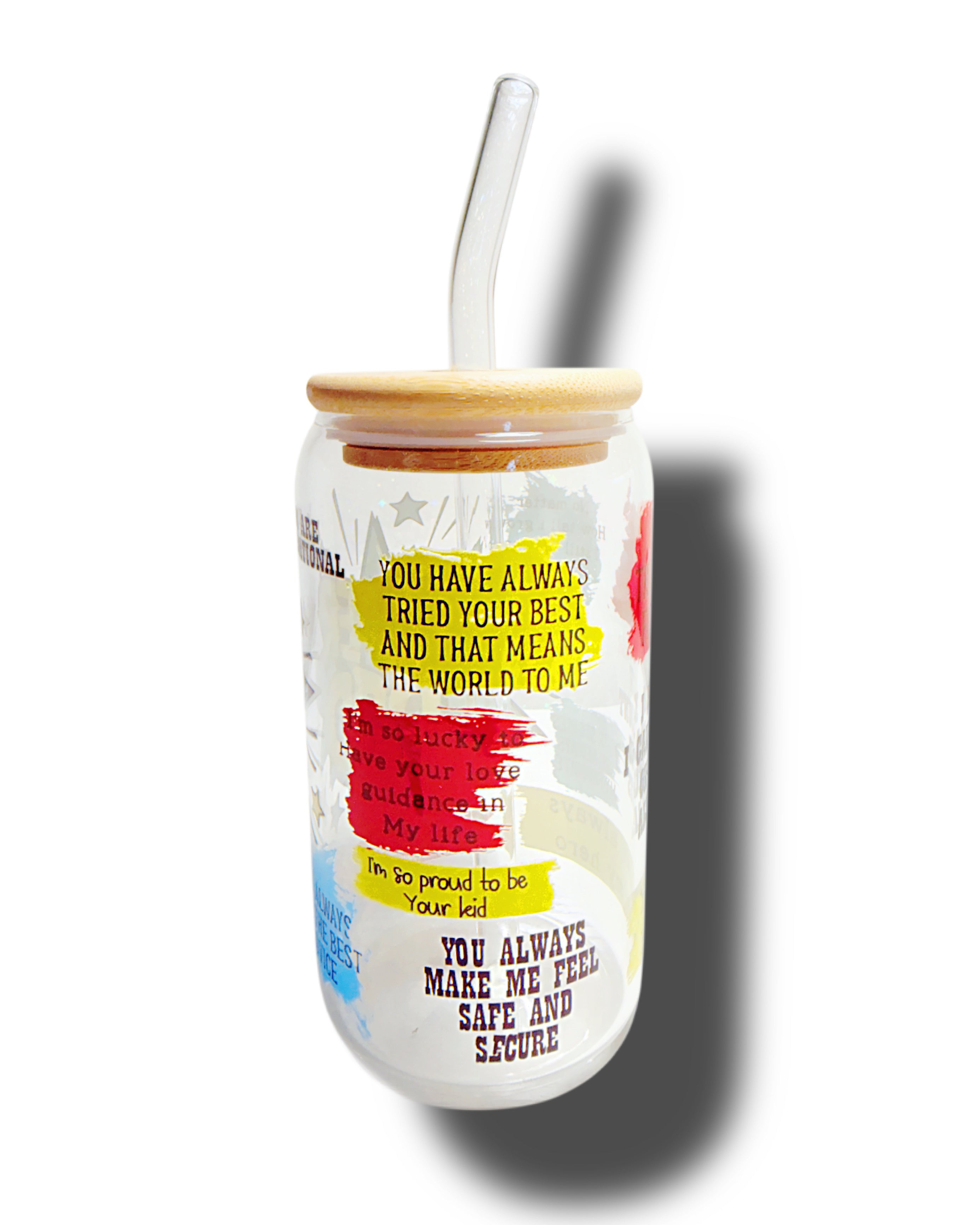 SUPER DAD Glass Cup 16oz